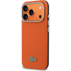 Lacoste PVC Petit Pique Semi Wrap MagSafe Case for iPhone 17 Pro Max Orange