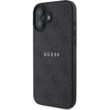 Guess PU 4G Classic Logo MagSafe Case for iPhone 16 Plus Black