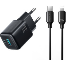 Joyroom JR-TG7 33W USB-A + USB-C wall charger with 30W USB-C - Lightning 1m cable - black