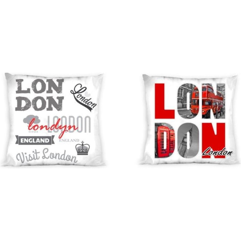 Bērnu spilvendrāna 40x40 3D London London uzraksts City 001 9573