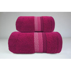 Ombre dvielis 70x140 fuksija 450 g/m2 Frotex