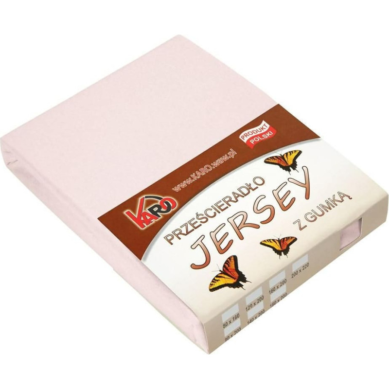 Džersija loksne 90x200 pūderrozā 064 bieza 150g/m2