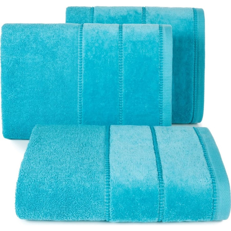 Dvielis Mari 50x90 gaiši tirkīzs ar velūra apmali 500g/m2