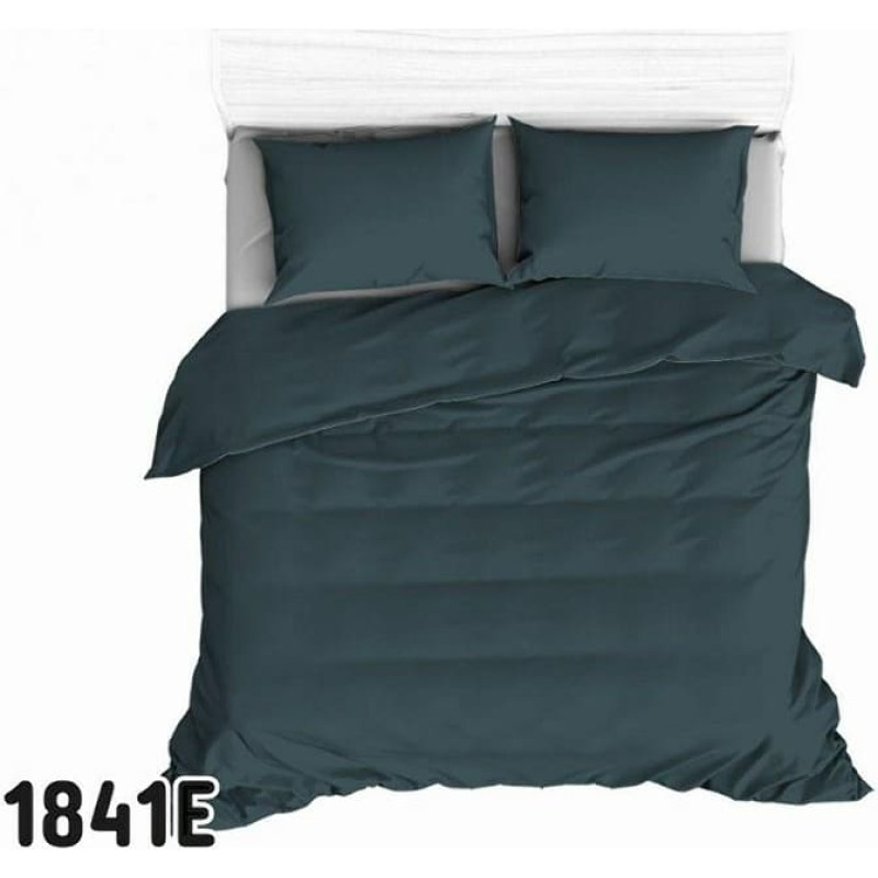 Kokvilnas gultas veļa 160x200 1841E smaragds 74 vienkrāsains