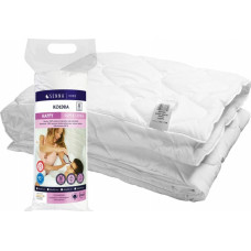 Antialerģiska sega 155x200 Happy Summer super viegla 450 g balta poliestera mikrošķiedra sarullēta