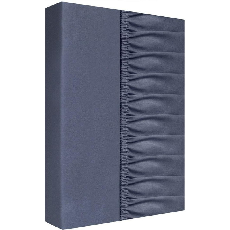 Satīna palags 140x200 pelēks matracim līdz 25 cm augstam