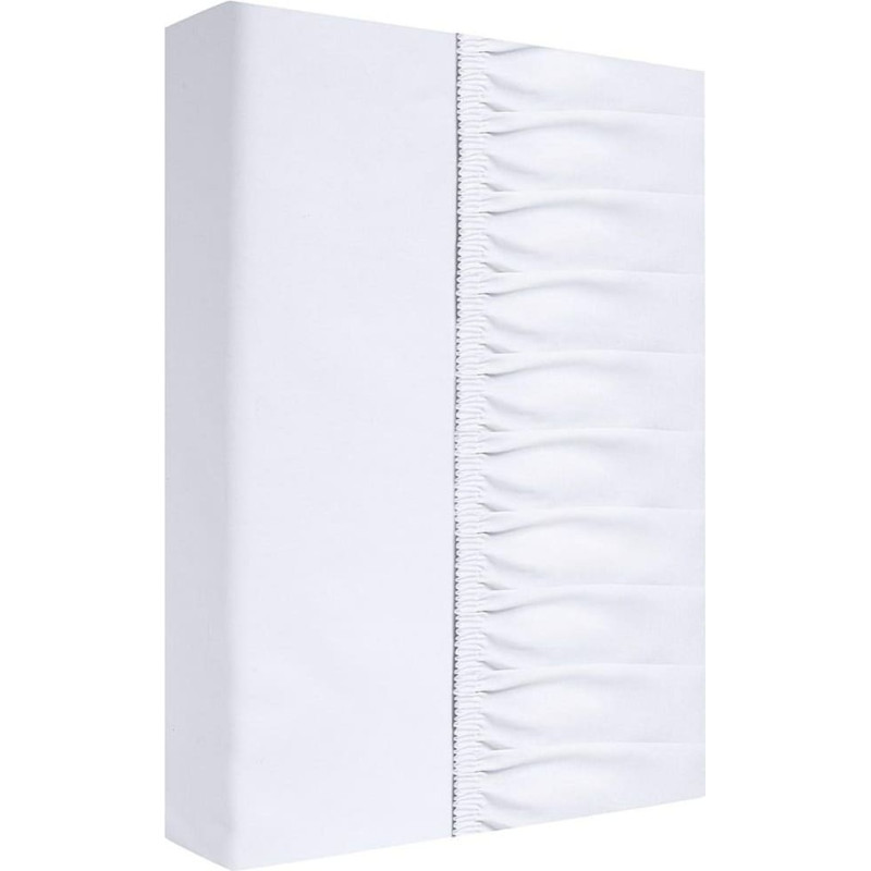 Satīna palags 220x200 balts matracim līdz 25 cm augstam