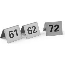 Hendi Informācijas plāksnīte TABULA NUMURS 61-72 nerūsējošā tērauda komplektā 12 gab. - 663899