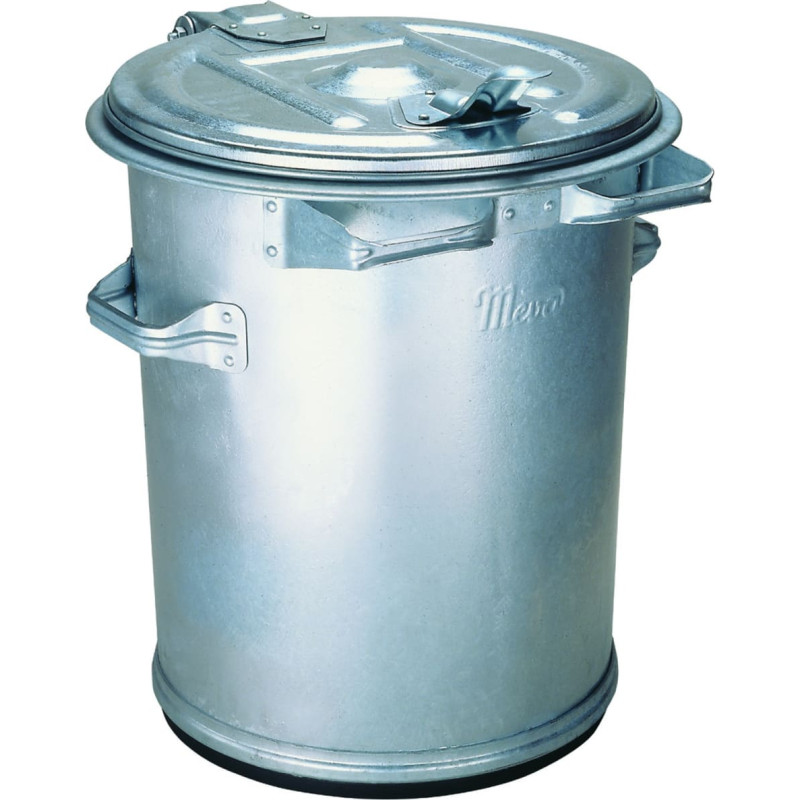 Meva Metāla konteiners RETRO spainis karstajiem pelniem no cinkotas loksnes 70L