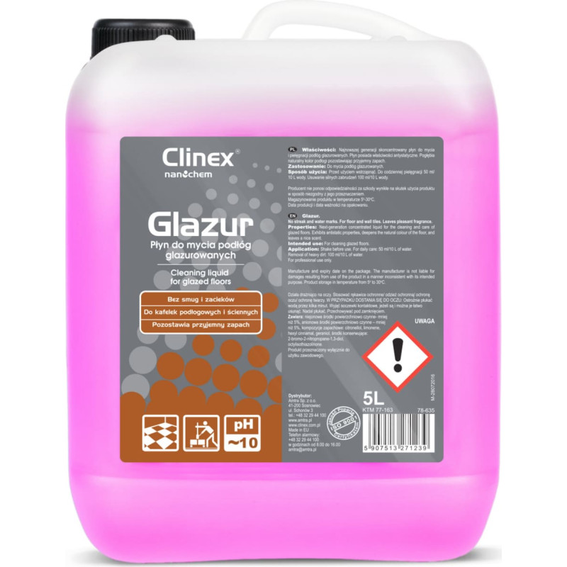 Clinex Glazūra akmens flīžu grīdas tīrī&scaron;anas līdzeklis 5L
