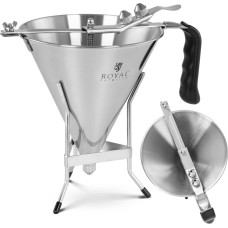 Royal Catering Nerūsējošā tērauda krējuma mērces pistoles dozators + statīvs 3 sprauslas 1,8 l