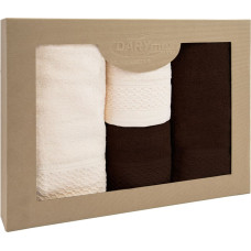 6 dvieļu komplekts Solano krēmīgi brūns tumšs kastītē