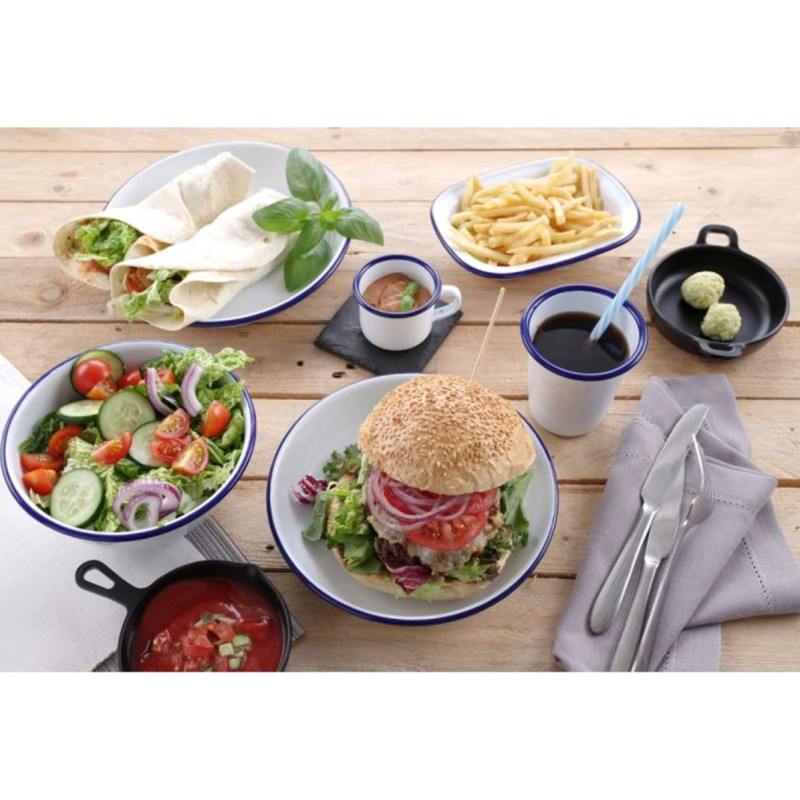 Hendi Dziļi emaljēti balti diam. 180 mm 621240