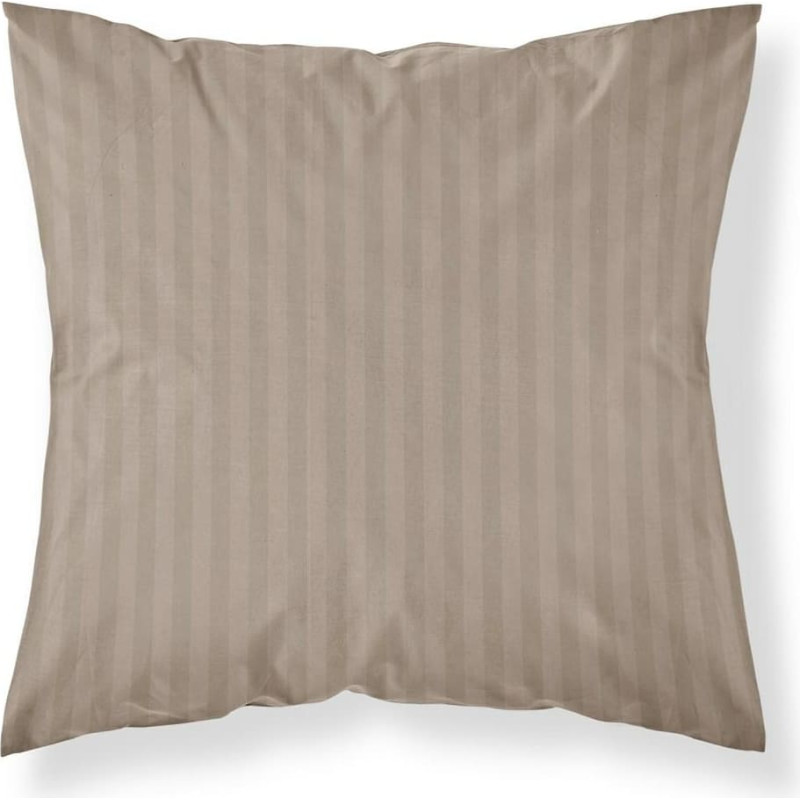 Damaskas spilvendrāna 40x40 taupe bēša tumši vienkrāsainas svītras 1 cm Pure