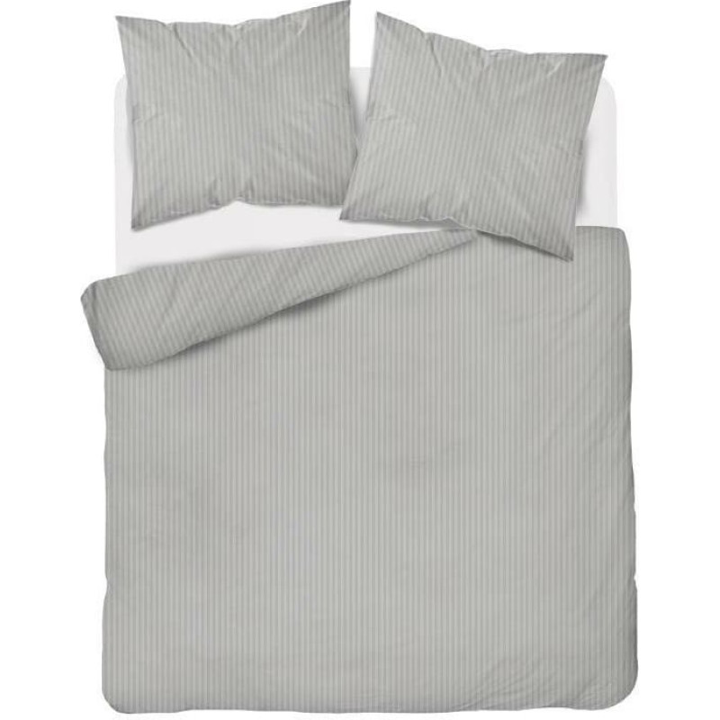 Damaskas gultasveļa 220x200 gaiši pelēkas vienkrāsainas svītras 1 cm Pure