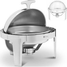 Royal Catering Apaļā galda ēdiena sildītājs pastai ar rolltop vāku, 5,8 l