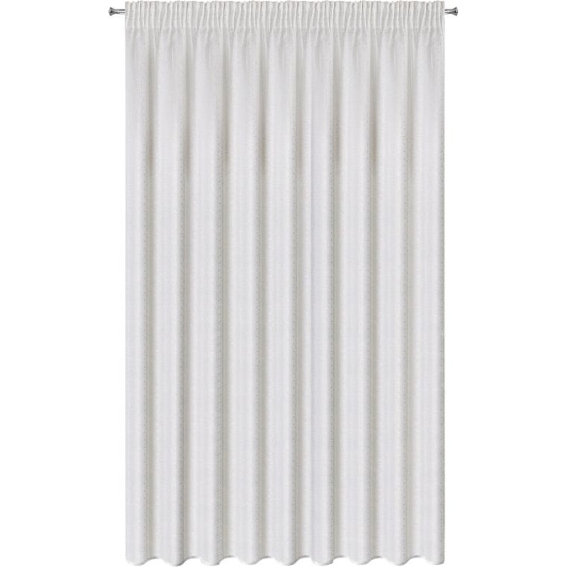 Aizkars 300x250 Sibel, šampanieša balts, gatavs uz E12 lentes