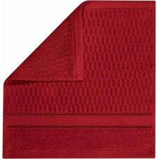 Peru dvielis 30x30 sarkans samts 500g/m2