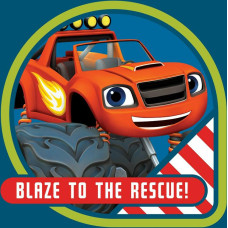 Burvju dvielis 30x30 cm Blaze Cars zils Magic