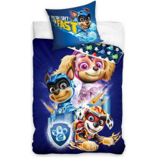 Kokvilnas gultas veļa 140x200 Paw Patrol suns tumši zila spilvendrāna 70x90 02 C23