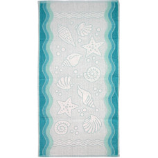 Flora Ocean dvielis 40x60 tirkīza kokvilnas frotē 380 g/m2