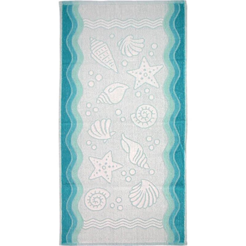 Flora Ocean dvielis 40x60 tirkīza kokvilnas frotē 380 g/m2