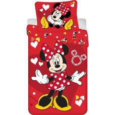 Kokvilnas gultas veļa 140x200 Mini Mouse sarkanas sirsniņas Minnie Mouse spilvendrāna 70x90 23. augusts