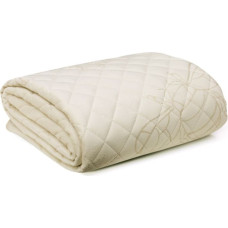 Dekoratīvs gultas pārklājs 220x240 Krēmkrāsas un zelta samta bišu stēla