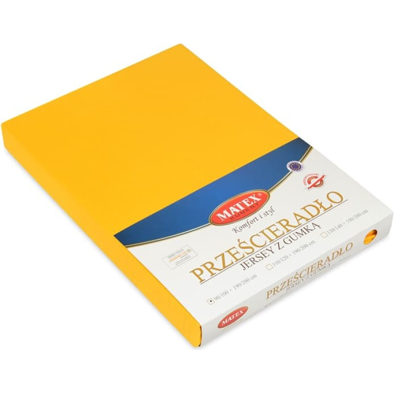 Džersijai pieguļošs palags 90x200 dzeltens 05 Džersija 4