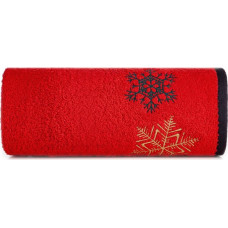 Ķiršu dvielis 50x90 sarkanās zvaigznes Ziemassvētki 02 450 g/m2