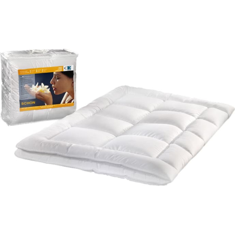 Antialerģiska sega 180x200 Microline Schon balta 1,40 kg 100% mikrošķiedra