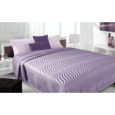 CHON gultas pārklājs 220x240 / Arco Violet+Cream