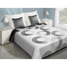 Divpusējs gultas pārklājs 220x240 Zofia White + Black