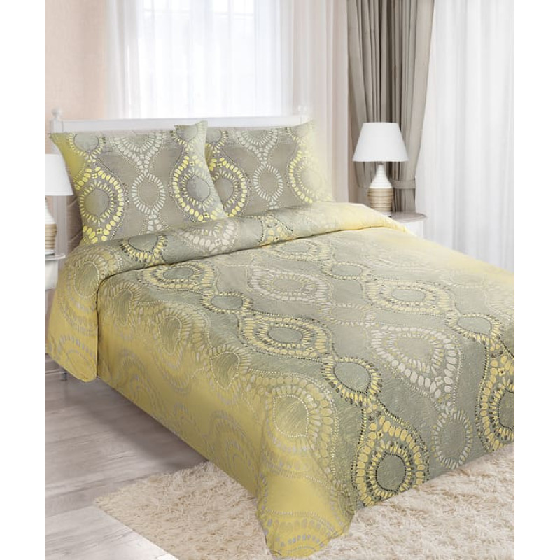 Džersija kokvilnas gultasveļa 200x220 Carol Yellow