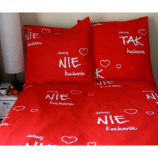 Mizas pakaiši 200x220 raksts 79E=436C Šodien JĀ/NĒ Mīļā sarkanā Valentīndiena Jaunums