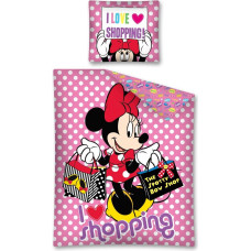 Kokvilnas gultas veļa 140x200 Mini Minnie Mouse STC 05 DC ar spilvendrānu 80x80 5184