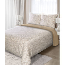 Hili smilškrāsas ziedu satīna gultas veļa 160x200 Basic
