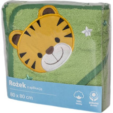 Bērnu konuss ar aplikāciju 80x80 Tiger green.Izšūts frotē peldkostīms