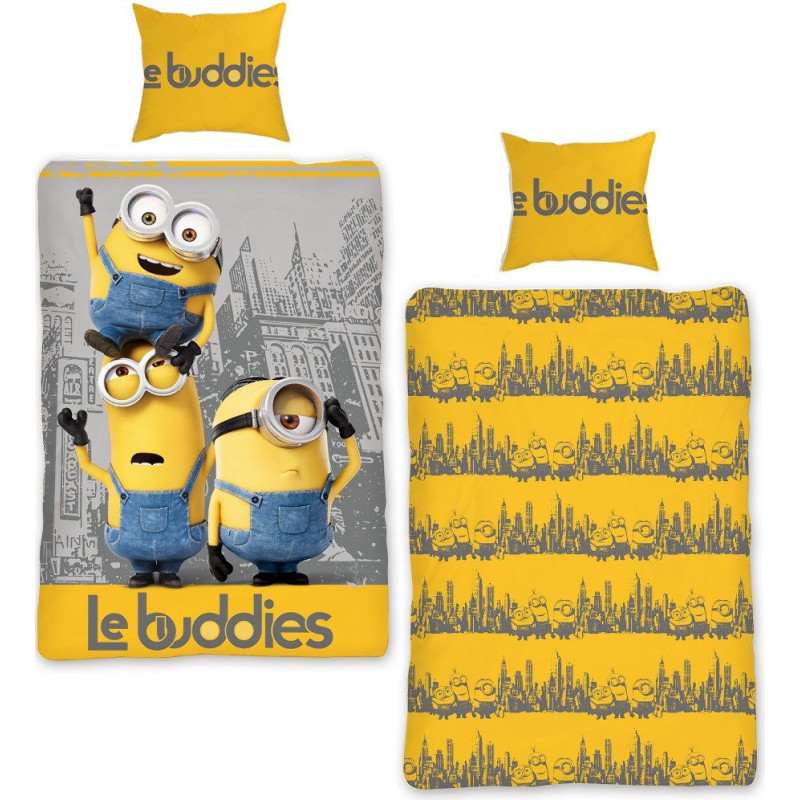 Kokvilnas gultas veļa 140x200 Minions 0556 Minions 069 spilvendrāna 70x90