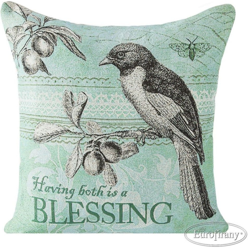 Dekoratīvā spilvendrāna 45x45 Bird 12 gobelēns