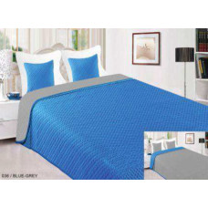 VIGO II gultas pārklājs 180x220+2/40x40 036 zils pelēks