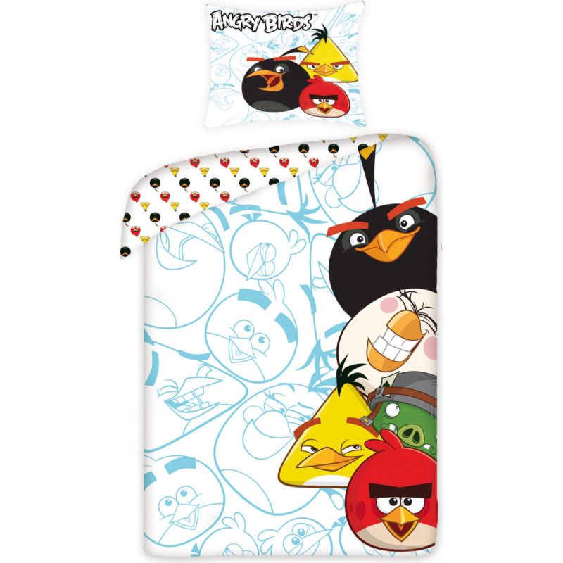 Kokvilnas gultas veļa 160x200 H Angry Birds AB5002 2400