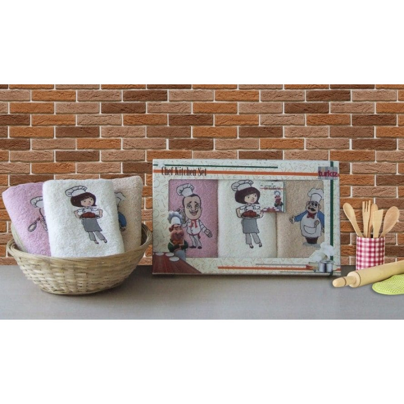 Virtuves dvieļu komplekts 3 gab Chef 30x50 Chef T25015/A