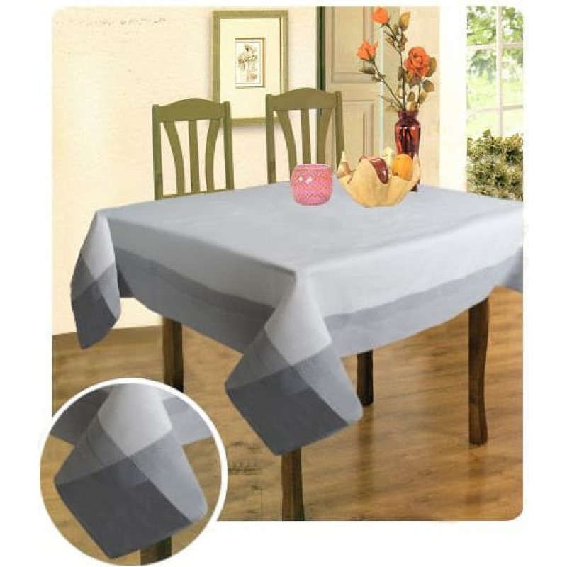 Ortex Dekoratīvais galdauts 140x240 Fresco 250 Pelēks un balts poliesters