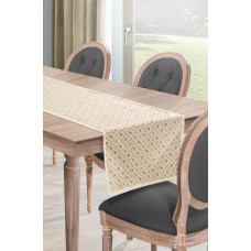 Sarsa galdauts 40x140 krēms ar mazām rozītēm