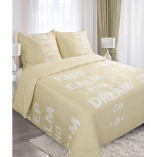 Emily smilškrāsas satīna gultas veļa 160x200 Keep Calm and Dream Modern Line