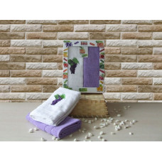 2 virtuves dvieļu komplekts Frutta T28015/E purple grape