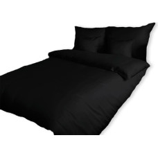 Satīna spilvendrāna 50x80 melna 04000966 vienkrāsaina
