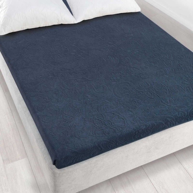 Frotē palags bez elastīgās lentes 150x205 indigo 5498 Tulipan