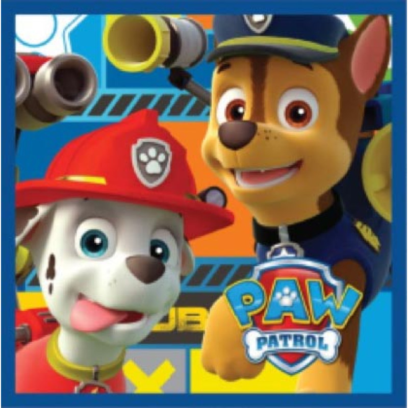 Burvju dvielis 30x30 Paw Patrol Paw A 0511 Maršala un Čeisa suņi